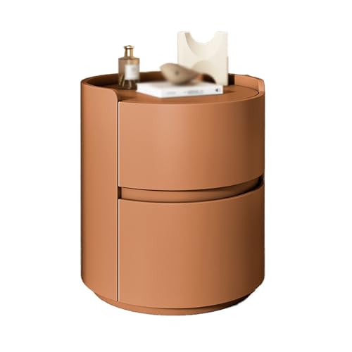 GPDNBIEU, Moderner Bett-Nachttisch, kleiner Tischständer mit Stauraum, Kommode for Schlafzimmer, Nachttische aus Holz, Nachttisch-Beistelltische for und Wohnzimmer(Orange,40x40x50cm) von GPDNBIEU
