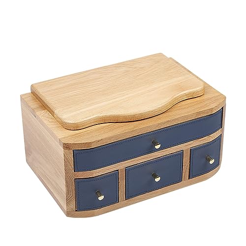 GPDNBIEU, Schmuckschatulle, mehrschichtig, Massivholz, zur Schmuckaufbewahrung, großes Fassungsvermögen, Aufbewahrungsbox for Halsketten, Ohrringe, Ringe, Armbänder, Damen und Mädchen(A) von GPDNBIEU