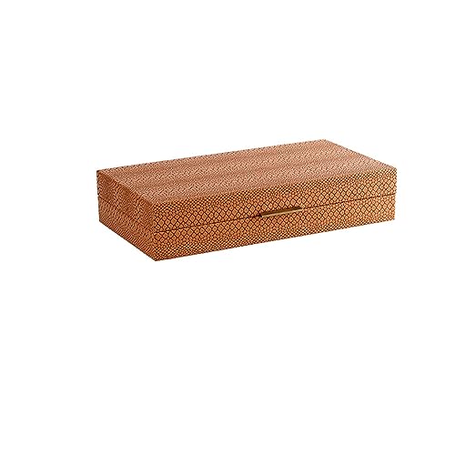 GPDNBIEU, Schmuckschatulle, moderne Luxus-Schmuckvitrine, Leder-Schmuckkästchen, Schmuckhalter-Etui for Ohrringe, Halskette, Armband, Damen und Mädchen(B,25.5 * 13.5 * 7.5CM) von GPDNBIEU