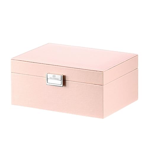 GPDNBIEU, Schmuckschatulle, zweilagige Schmuckschatulle, Schmucketui im ​​europäischen Stil, Schmuckaufbewahrungetui for Halskette, Ohrringe, Armbänder, Ringe, Frauen und Mädchen(A) von GPDNBIEU