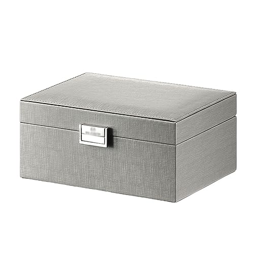 GPDNBIEU, Schmuckschatulle, zweilagige Schmuckschatulle, Schmucketui im ​​europäischen Stil, Schmuckaufbewahrungetui for Halskette, Ohrringe, Armbänder, Ringe, Frauen und Mädchen(B) von GPDNBIEU