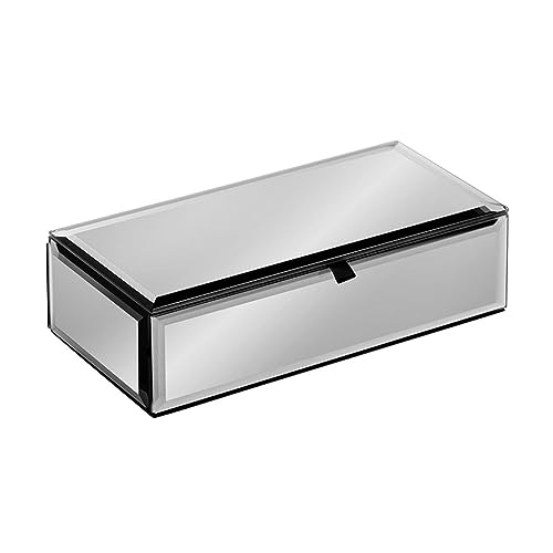 GPDNBIEU, Schmuckschatulle aus Glas, Schmuckschatulle, Organizer, schlichter, stilvoller Schmuck-Aufbewahrungskoffer, Aufbewahrungsbox for Armbänder, Ringe, Armbänder, Damen und Mädchen GPDNBIEU, Schmuckschatulle aus Glas, Schmuckschatulle, Organizer, schlichter, stilvoller Schmuck-Aufbewahrungskoffer, Aufbewahrungsbox for Armbänder, Ringe, Armbänder, Damen und Mädchen von GPDNBIEU