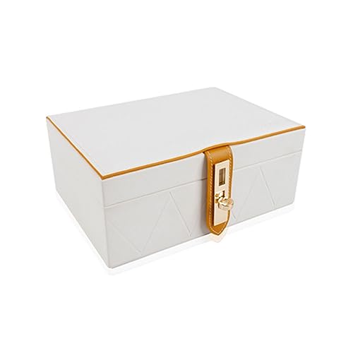 GPDNBIEU, Schmuckschatulle im Prinzessinnen-Stil, Aufbewahrungskoffer for Schmuck, mit kleinen Fächern, Schmuck-Organizer for Halsketten, Armbänder, Ohrringe, Uhren, Damen und Mädchen(A) von GPDNBIEU