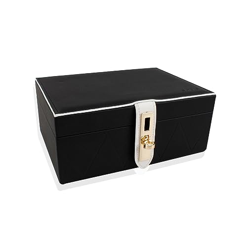 GPDNBIEU, Schmuckschatulle im Prinzessinnen-Stil, Aufbewahrungskoffer for Schmuck, mit kleinen Fächern, Schmuck-Organizer for Halsketten, Armbänder, Ohrringe, Uhren, Damen und Mädchen(B) von GPDNBIEU