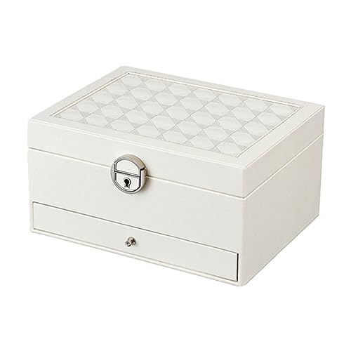 GPDNBIEU, Schmuckschatulle mit großem Fassungsvermögen, Anti-Oxidations-Schmuckschatullen, Schmuck-Organizer-Box for Halsketten, Ohrringe, Armbänder, Ringe, Frauen und Mädchen(A) von GPDNBIEU