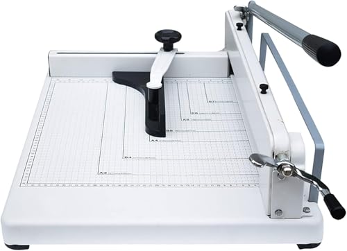 GPECTIFO Hochleistungs-Papierschneider im A3-Format, Guillotine, industrieller Papierschneider, 4,3 cm gestapelte Schneide, Metallbasis for Büros, Schulen, Unternehmen und Drucker GPECTIFO Hochleistungs-Papierschneider im A3-Format, Guillotine, industrieller Papierschneider, 4,3 cm gestapelte Schneide, Metallbasis for Büros, Schulen, Unternehmen und Drucker von GPECTIFO