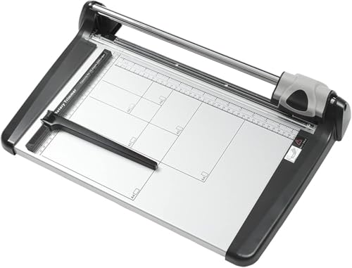 GPECTIFO Hochleistungsschneider mit Skala und Aluminiumführungen, A4/A3/A2, Hochleistungs-Präzisions-Rollschneidertisch, 15-Blatt-Kapazität for Fotopapier, Büropapier(A2) von GPECTIFO