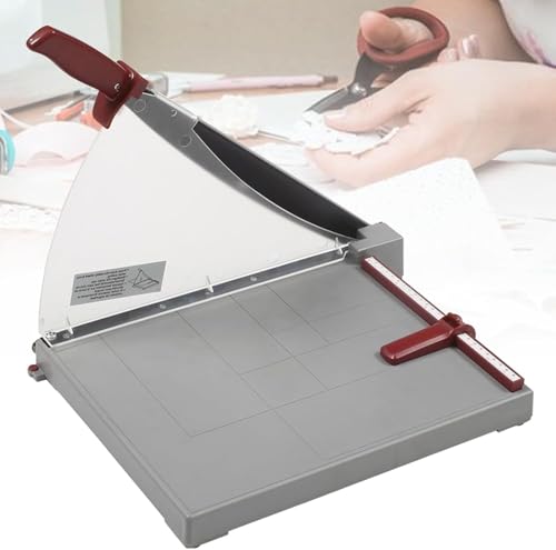GPECTIFO Industrielle Guillotine mit Druckpapierschutzklappe for 10 Blatt Kapazität, Präzisions-Hebelschneider mit abgestuften Linien for Schulen und Büros GPECTIFO Industrielle Guillotine mit Druckpapierschutzklappe for 10 Blatt Kapazität, Präzisions-Hebelschneider mit abgestuften Linien for Schulen und Büros von GPECTIFO