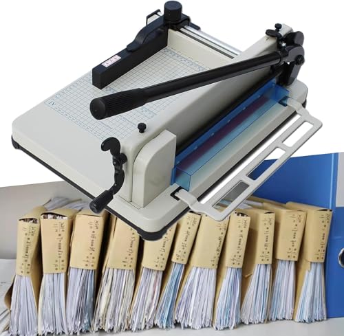 GPECTIFO Industrieller Papierschneider - Robust, schneidet bis zu 400 Blatt präzise, mit klarem Führungsgitter - for Papier, Leder, PVC und Vliesstoffe GPECTIFO Industrieller Papierschneider - Robust, schneidet bis zu 400 Blatt präzise, mit klarem Führungsgitter - for Papier, Leder, PVC und Vliesstoffe von GPECTIFO
