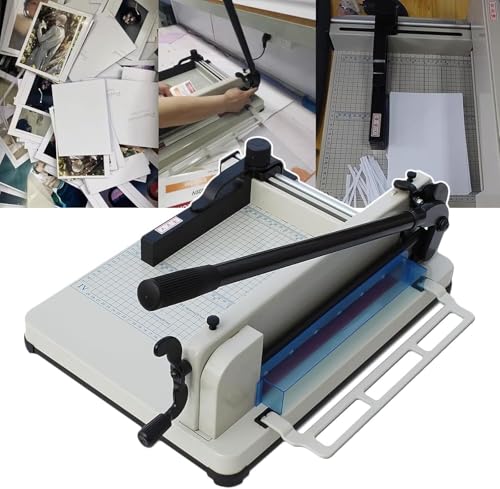 GPECTIFO Industrieller Papierschneider mit durchsichtigem Schneidführungsfach, A4, robuster Papierschneider, 400 Blatt, for Büros, Schulen und Druckereien GPECTIFO Industrieller Papierschneider mit durchsichtigem Schneidführungsfach, A4, robuster Papierschneider, 400 Blatt, for Büros, Schulen und Druckereien von GPECTIFO