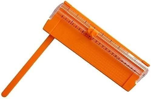 GPECTIFO Kompakter, Faltbarer Papierschneider, A3, A4, A5, for Zuhause, Büro, Klassenzimmer, Schule, Fotoschneider (Farbe: Orange) von GPECTIFO