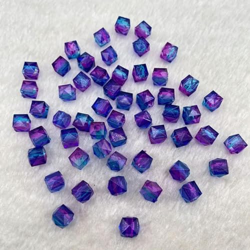 8,5 mm zweifarbige polyedrische Acrylkristallperlen, Würfel-Kristallperlen, DIY-Zubehör-30 von GPRTPL