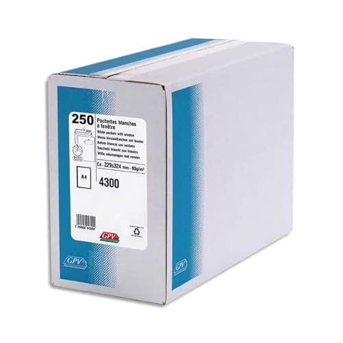 GPV 4300 Versandtaschen, C4, 229 x 324 mm, weiß mit Fenster GPV 4300 Versandtaschen, C4, 229 x 324 mm, weiß mit Fenster von GPV
