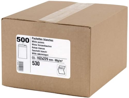 GPV 530 Versandtaschen, C5, 162 x 229 mm, weiß, 90 g/qm von GPV