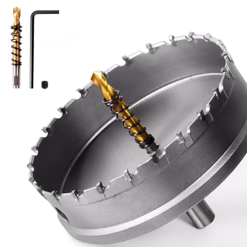 GPtzlei 155mm Lochsäge Hartmetall-Bohrer, Metall Lochsäge Bohrer, TCT Bohrer Lochsägen, Metall Bohrer ideal für Mental Wood Edelstahl Kunststoff Kupfer GPtzlei 155mm Lochsäge Hartmetall-Bohrer, Metall Lochsäge Bohrer, TCT Bohrer Lochsägen, Metall Bohrer ideal für Mental Wood Edelstahl Kunststoff Kupfer von GPtzlei