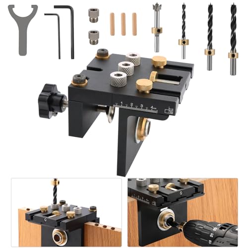3-in-1-Bohrschablone, verstellbares Holzdübel Bohrschablone (3 in1Bohrschablone) von GQGP