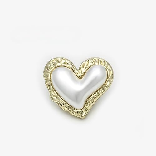 GQGQA 10/20 Stück 20MM Gold Herz Perlen Blumenknöpfe Runde Perlenknöpfe zum Nähen Kunstperlen Flache Rückseite Knöpfe Flache Metallschaftknöpfe GQGQA 10/20 Stück 20MM Gold Herz Perlen Blumenknöpfe Runde Perlenknöpfe zum Nähen Kunstperlen Flache Rückseite Knöpfe Flache Metallschaftknöpfe von GQGQA