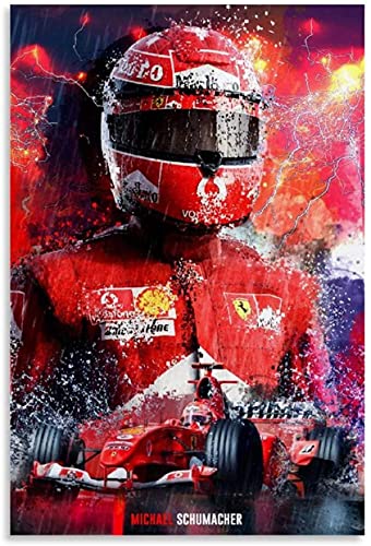 5D Diamant Painting Set FüR Erwachsene Und Kinder Michael Schumacher F1 und Picture Modern DIY Diamond Painting Kristall Strass Diamant Stickerei GemäLde 7.8"x11.8"(20x30cm) Kein Rahmen von GQJXUANYU