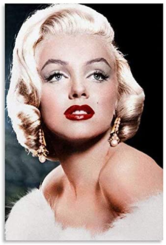 5d Diamond Painting Diamant Bilder FüR Erwachsene Und Kinder Blonde Marilyn Monroe und Picture Modern DIY Kreuzstich Arts Craft Kristall Strass Stickerei 15.7"x19.7"(40x50cm) Kein Rahmen von GQJXUANYU