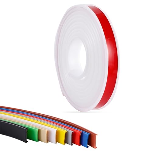 5M Selbstklebend Kantenschuprofil, Kantenschutz - Flexibel Eckschutzprofil, einfache Montage, Edge Guard U-Kanal(White,16 mm) von GQQGSHOP