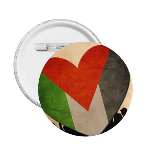 „I Stand With Palestine Free Palestine Flag (2) Pin „Support Palestine-Pin „We Stand With Palestine-Abzeichen, Button-Pins, Button-Abzeichen, Button-Pin, rund, 20 Stück, groß von GQWJKSZ
