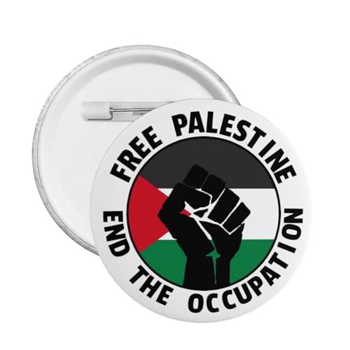 Kostenloser Palästina-Pin „Support Palestine-Pin „Wir stehen mit Palästina-Abzeichen, Button-Pins, Button-Abzeichen, rund, 12 Stück, mittelgroß Kostenloser Palästina-Pin „Support Palestine-Pin „Wir stehen mit Palästina-Abzeichen, Button-Pins, Button-Abzeichen, rund, 12 Stück, mittelgroß von GQWJKSZ