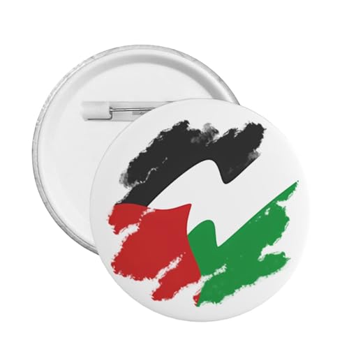 Palästina-Flagge (2) Pin Support Palestine Pin We Stand With Palestine Badges Button Pins Button Badge Button Pin Rund 1 Stück Medium von GQWJKSZ
