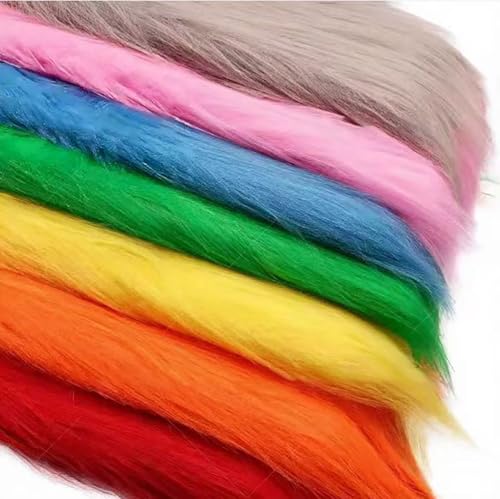 GQZJY Langfloriger Lustiger Kunstpelzstoff Imitation Von Wolfshundhaar Weich Und Bequem Zum Nähen Basteln Heimdekoration(Color:rosa) von GQZJY