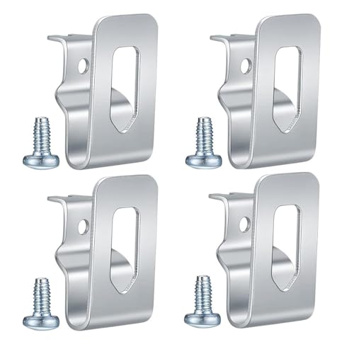 4 Stück elektrische Bohrmaschinen-Gürtelclip-Ersatzhaken-Clips, Ersatz-Gürtelhaken-Clips mit 4 Schrauben für Schlagschrauber von GQunit
