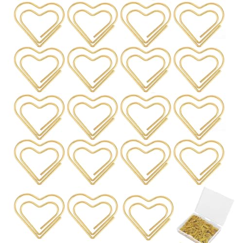50 Stück Herz Büroklammern - Herzförmige Büroklammern Motiv für Deko Hochzeit, Postkarte, Schule und Bürobedarf 50 Stück Herz Büroklammern - Herzförmige Büroklammern Motiv für Deko Hochzeit, Postkarte, Schule und Bürobedarf von GQunit