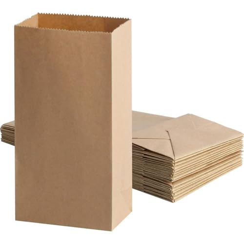 60 Stück kleine braune Papiertüten, Kraftbeutel für Küche, Lebensmittel, Sandwich, Obst, Gemüse, Aufbewahrung, Lebensmittelgeschäft, Gebäck, 12 x 7 x 21,5 cm 60 Stück kleine braune Papiertüten, Kraftbeutel für Küche, Lebensmittel, Sandwich, Obst, Gemüse, Aufbewahrung, Lebensmittelgeschäft, Gebäck, 12 x 7 x 21,5 cm von GQunit