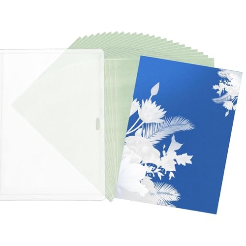 Cyanotype Sun Print Paper Kit, A6 Size 14.8x10.5 cm, 30 Sheets with Transparent Folder, Solar Light Sensitive Paper for DIY Craft Projects Cyanotype Sun Print Paper Kit, A6 Size 14.8x10.5 cm, 30 Sheets with Transparent Folder, Solar Light Sensitive Paper for DIY Craft Projects von GQunit