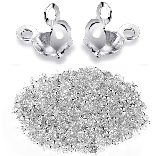 Mabor Quetschperlen Verschlüsse, 120 Stück, Silber, 0,8 cm x 0,4 cm, Schmuckzubehör für DIY Basteln Mabor Quetschperlen Verschlüsse, 120 Stück, Silber, 0,8 cm x 0,4 cm, Schmuckzubehör für DIY Basteln von GQunit