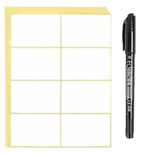 Selbstklebende Etiketten, 360 Stück, 50x75mm, Universal Aufkleber zum Beschriften für Haushalt, Tiefkühl, Flaschen, Aktenordner, Büro und Küche Selbstklebende Etiketten, 360 Stück, 50x75mm, Universal Aufkleber zum Beschriften für Haushalt, Tiefkühl, Flaschen, Aktenordner, Büro und Küche von GQunit