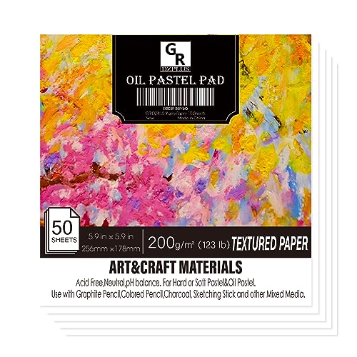 GR DZPLUS Öl-Pastellblock, 15 x 15 cm, 200 g, 50 Blatt, schweres Zeichenpapier GR DZPLUS Öl-Pastellblock, 15 x 15 cm, 200 g, 50 Blatt, schweres Zeichenpapier von GR DZPLUS