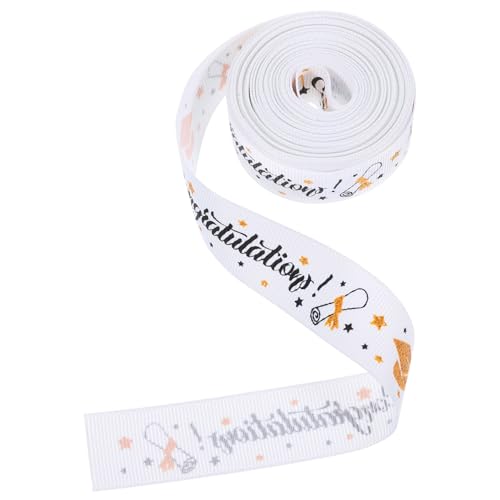 GRADENEVE 1 Rolle Dekoband Bachelor'S Hat DIY Band Verpackungsband Geschenkband Dekoband Zum Verpacken DIY Basteln Bastelband Party Geschenkband von GRADENEVE
