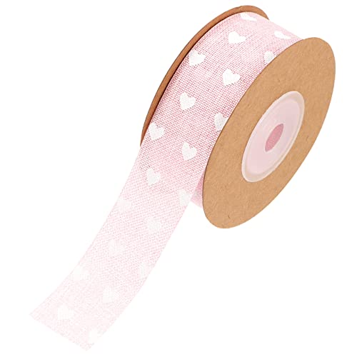 GRADENEVE 1 Rolle Liebesband Mit Herzmuster, Valentinstags Stoffstreifen, Banddekor, Valentinstagsband, Herz Prägeband, Valentinstagsbänder, Band Für Den Valentinstag von GRADENEVE