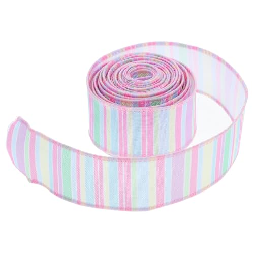 GRADENEVE 1 Rolle Osterband, Pastellband, Geschenkband Mit Draht, Pastellfarbene Bänder, Pastellfarbenes Süßigkeitenband, Buntes Drahtband Zur Dekoration, Blumenstraußband, Pastellfarbenes von GRADENEVE