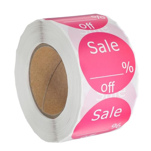 GRADENEVE 1 Rolle Runder, Entfernbarer Aufkleber, Marktpreisaufkleber, Etikettenpapier, Verkaufspreisaufkleber, Rundes Etikett, Kreatives Schild, Aufkleber Für Kleine Unternehmen, von GRADENEVE