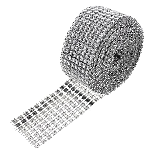 GRADENEVE 1 Rolle Silbernes Netz Diamant Dekorationsband Mit Juwelen, Verschleißfestes Strassband, Austauschbares Strassband, Kristallband, Strass Wrap, Strass Stoffbesatz GRADENEVE 1 Rolle Silbernes Netz Diamant Dekorationsband Mit Juwelen, Verschleißfestes Strassband, Austauschbares Strassband, Kristallband, Strass Wrap, Strass Stoffbesatz von GRADENEVE