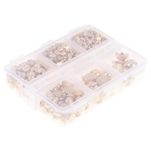 GRADENEVE 1 Schachtel Halbrunde Perlen Perlen mit Flachem Boden für DIY Schmuckherstellung Nail Art Bekleidung Taschen Schuhe Zubehör GRADENEVE 1 Schachtel Halbrunde Perlen Perlen mit Flachem Boden für DIY Schmuckherstellung Nail Art Bekleidung Taschen Schuhe Zubehör von GRADENEVE