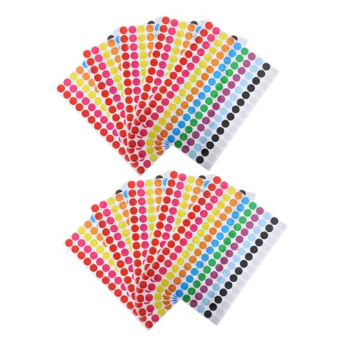 GRADENEVE 10 Blatt Runde Klebepunkte Selbstklebende Farbige Aufkleber Kleine Punktetiketten Zum Beschriften Sortieren Und Organisieren Ohne Rückstände Für Schule Büro DIY Projekte von GRADENEVE
