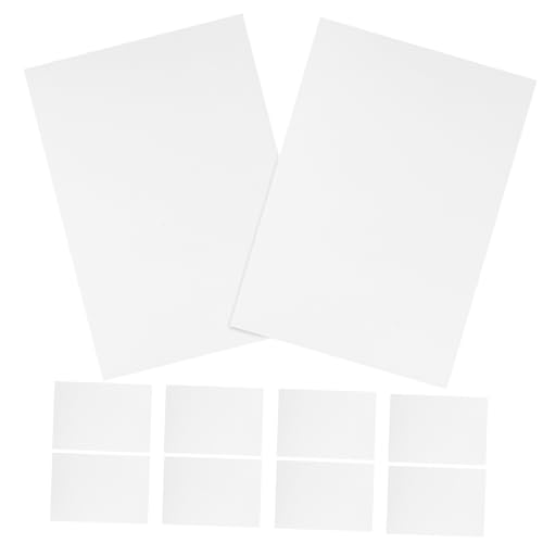 GRADENEVE 10 Blatt Teiliges Schaumstoffplatten Dicke Bastelplatten für DIY Handarbeit ohne Kleber Weiße Praktische Schaumstoffpapier Bastelmaterialien mit Abgerundeten Ecken Langlebig und von GRADENEVE
