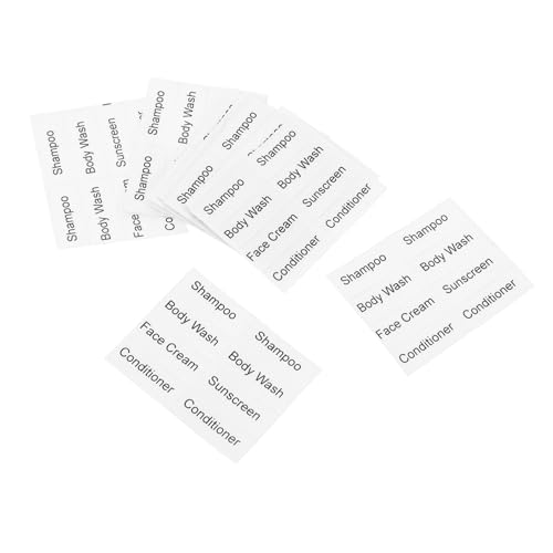 GRADENEVE 10 Bögen Spenderflaschenetiketten, Selbstklebende Abfülletiketten, Kosmetikspenderaufkleber, Shampoospenderetiketten, Unterflaschenaufkleber, Kosmetikflaschenetiketten, von GRADENEVE