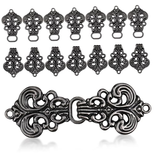 GRADENEVE 10 Paare Cheongsam Knöpfe mit Vintage Muster Chinesischer Mantelverschluss Hohl Geformt Einfache Befestigung Dekorative Jackenspange für DIY Kleidung Glatt und Hautfreundlich von GRADENEVE