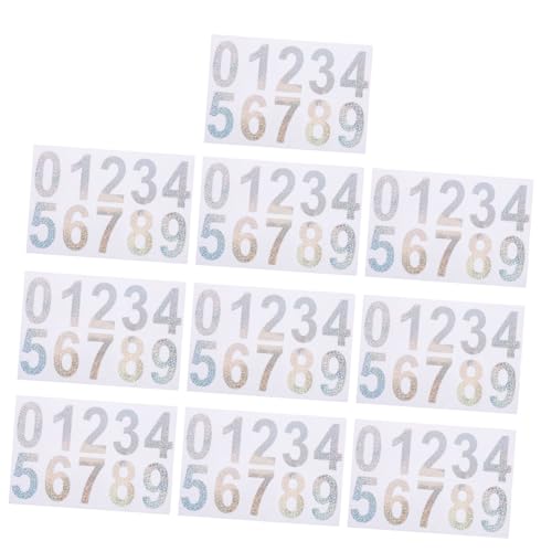 GRADENEVE 10 Sets Garagennummernschild E Mail Nummer Reflektierender Aufkleber Briefkastennummernaufkleber Nummern Für Mülltonnen Nummernaufkleber Nummernetikettenaufkleber Reflektierende von GRADENEVE