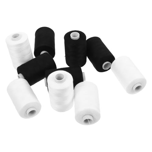 GRADENEVE 10 Spulen Polyester-nähgarn: Nähgarn in Schwarz Und Weiß Auf Spulen Für Handnähmaschinen-quilten Und Basteln – Quiltzubehör von GRADENEVE