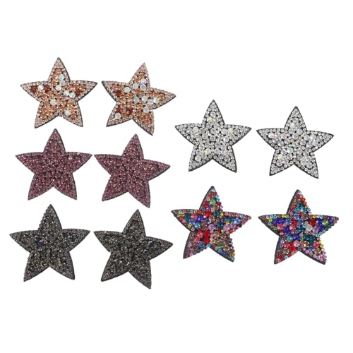 GRADENEVE 10 Stück Dekorative Rhinestone Patches für Kleidung Aufbügelbare Tragbare Stern Patches Champagner Blumenmuster und Silber für DIY Dekorationen und Reparaturen GRADENEVE 10 Stück Dekorative Rhinestone Patches für Kleidung Aufbügelbare Tragbare Stern Patches Champagner Blumenmuster und Silber für DIY Dekorationen und Reparaturen von GRADENEVE