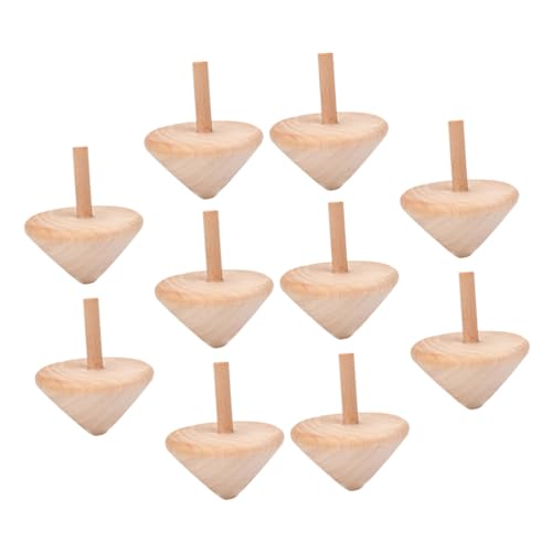GRADENEVE 10 Stück Holzkreisel Holzspielzeug Unfertiges Kinderspielzeug Kreisel Spielzeug Lustiges Kinderspielzeug Druckentlastungskreisel Kinderkreisel Spielzeug Kinder Holzkreisel von GRADENEVE