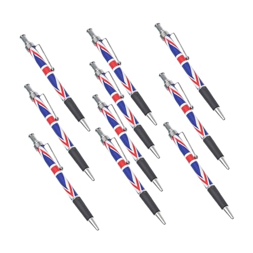 GRADENEVE 10 Stück Kugelschreiber mit Britischer Flagge Professioneller Schreibkugelschreiber für Büro Schule und Zuhause Komfortabler Griff Glattes Schreiben für Unterschriften und Notizen von GRADENEVE